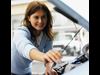 woman changing oil