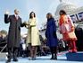 Barack Obama takes the oath of office