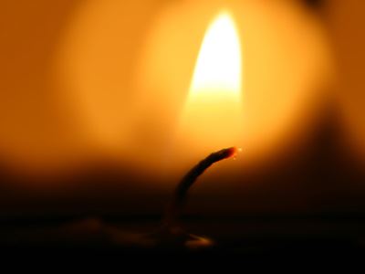 candle flame close-up