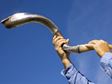 Blowing a Shofar