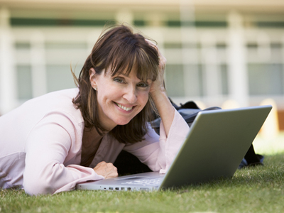 Back to School Continuing Education woman with laptop