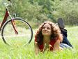 woman with bike