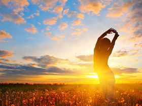 woman at sunrise