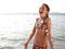 Girl laughing in the water