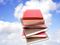 Stack of books in the sky