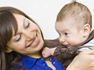 Happy mom with baby
