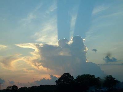 Angel sighting cloud light sky