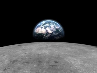 view of earth from moon