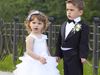 kids playing dress up wedding