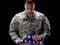 soldier with flag