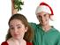 Kissing under the mistletoe