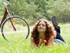 woman with bike