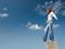 Balancing woman