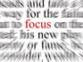 Text in focus