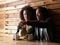 Man and woman drinking tea on a date