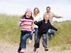 Parents and kids laughing together