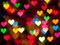 Heart-shaped rainbow lights