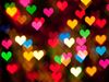 Heart-shaped rainbow lights