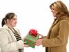 Friends giving presents