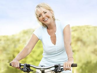 woman on bike - aging gracefully