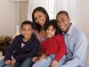 Family posed, sitting down
