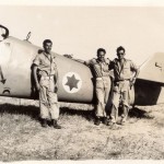 Pilots Lou Lenart, Gideon Lichtman, and Modi Alon in Israel in 1948. Copyright Paramount Productions 2015