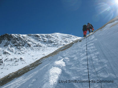 Climbers on Mount Everest