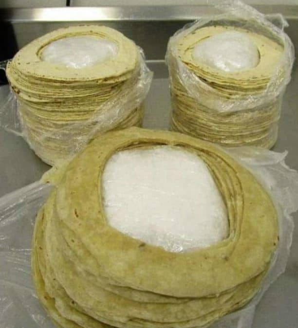 imagen de droga en tortillas