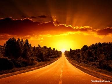 nature road sunset