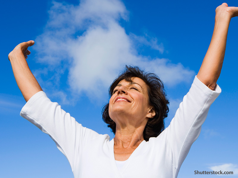 spiritual woman eyes closed