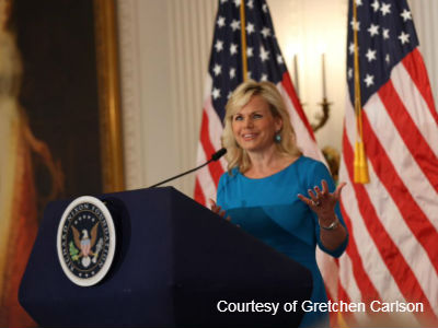 Gretchen Carlson at podium