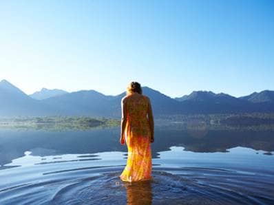 Woman Worshipping in Water